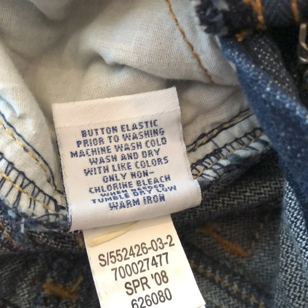 Old Navy Blue Dark Wash Jeans Convertible Crop Straight Leg 4 Pocket Size 2T